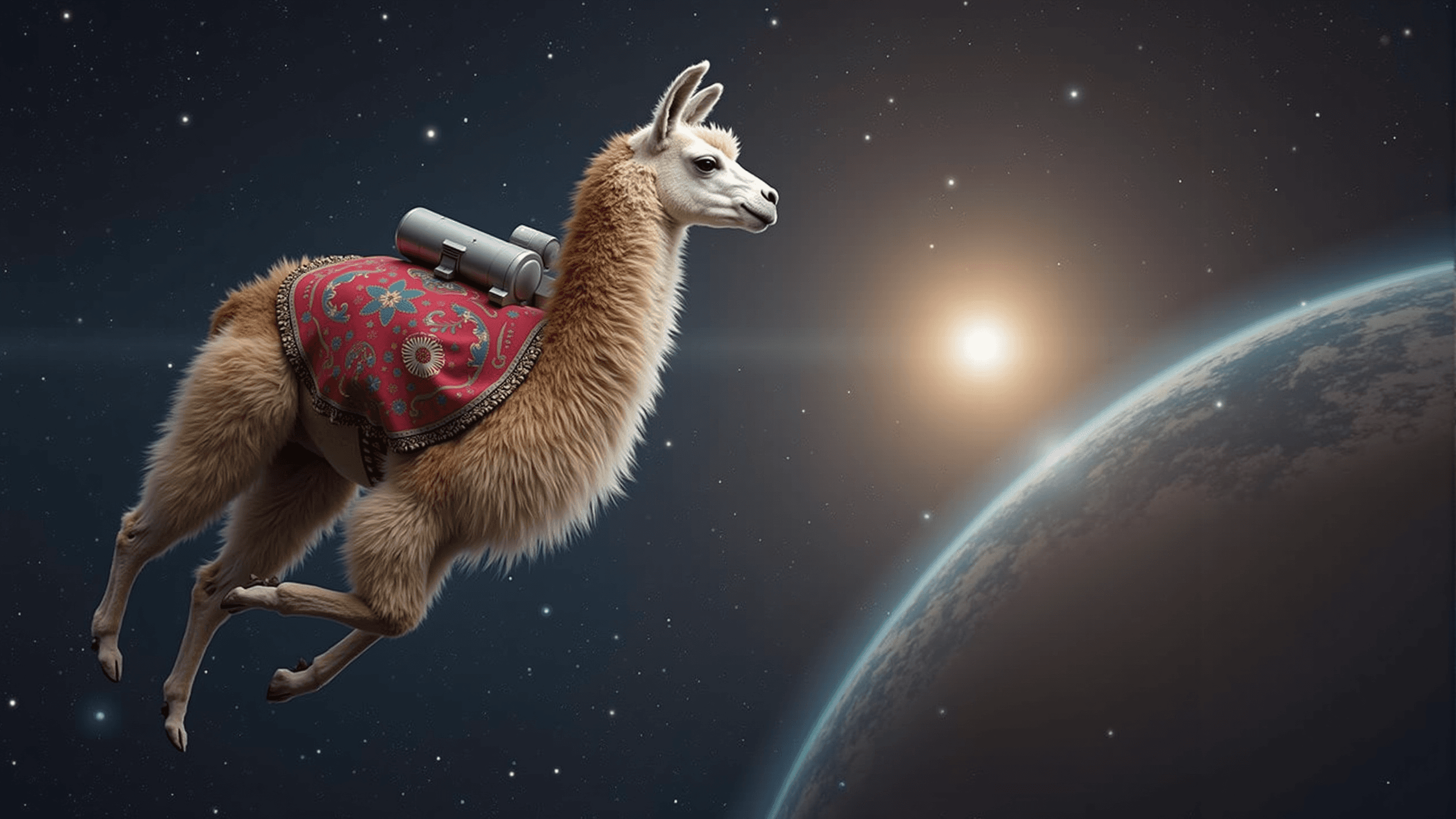A nice llama generated by Flux.1 dev